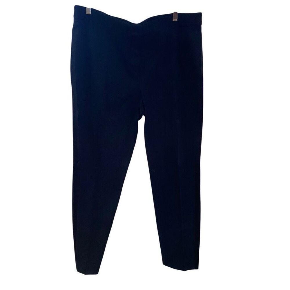 Akris punto size 14 black pants tuxedo strip on side